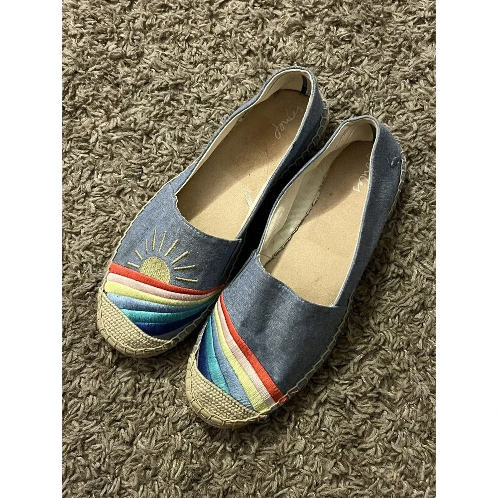 Joules Women's‎ Shelbury Espadrille Rainbow & Sun Shoes Sz 9-9.5 (10